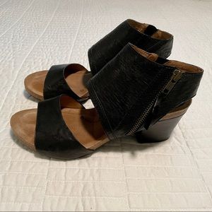 Sofft Milan leather sandals, black, Size 8.5 M